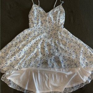 Lovely Day Blue and White Floral Dress
